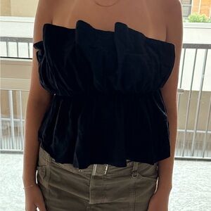 Elegant Black Strapless Top